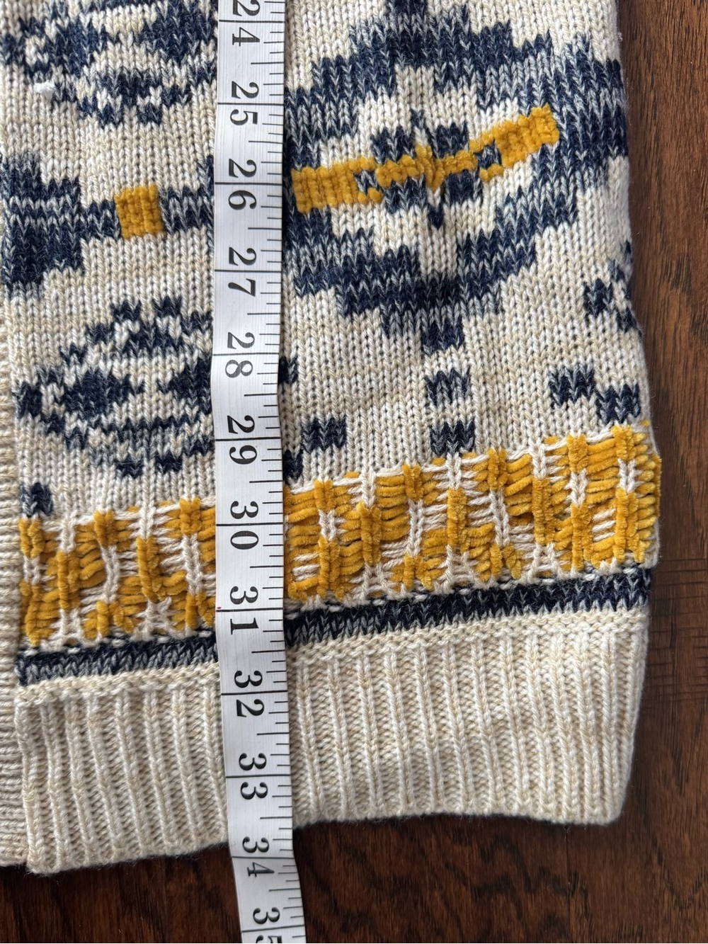NWT Alya Cream Open-Front Fair Isle Cardigan Size S - Picture 5 of 7